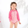 front zipper girl rash guard