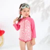 front zipper girl rash guard
