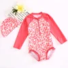 front zipper girl rash guard