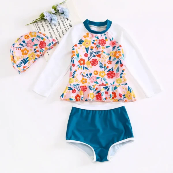 long sleeve girl swimsuit