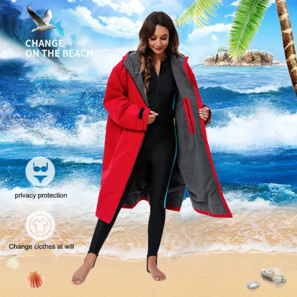 long sleeve windproof changing robe