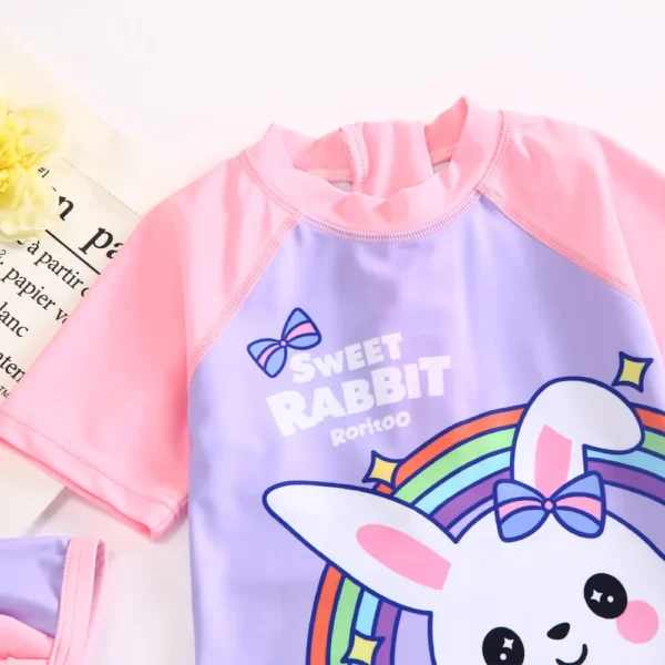 short sleeve girl swimsuit
