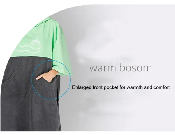 zipper pocket terry changing robe