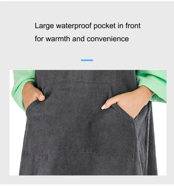 zipper pocket terry changing robe