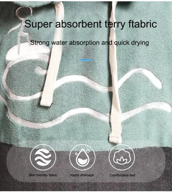 zipper pocket terry changing robe