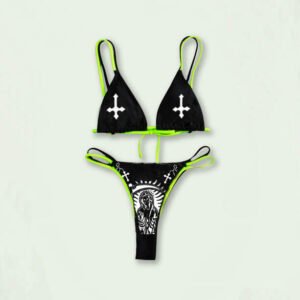 skull bikini set women swimwear