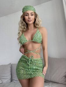 bikini set women swimwear with head scarf