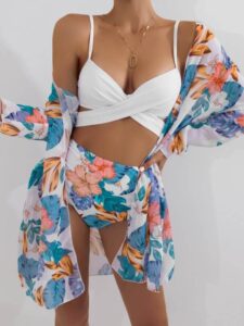 kaftan bikini set women swimwear