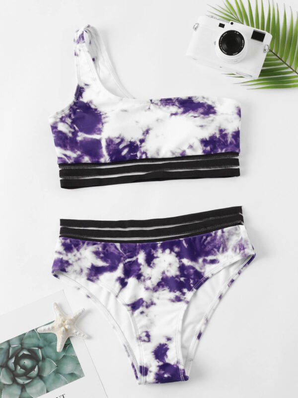 one shoulder bikini set women swimwear