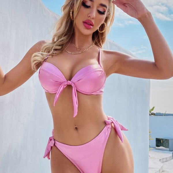 tie side bikini set women swimwear