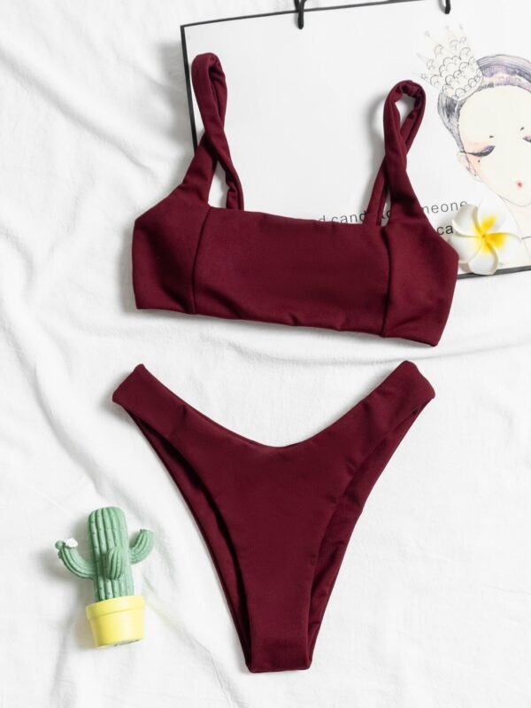 square neck bikini set women swimwear