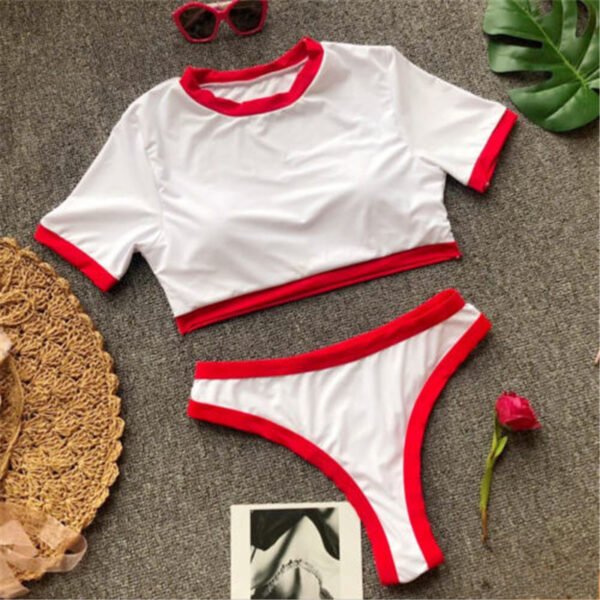 t shirt bikini set women swimwear