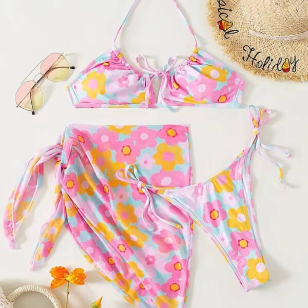 sarong bikini set women swimwear
