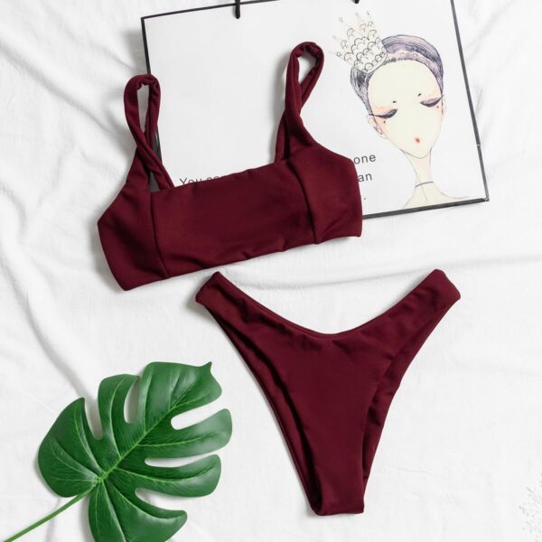 square neck bikini set women swimwear