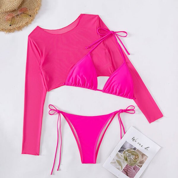 three piece bikini set women swimwear
