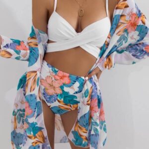 kaftan bikini set women swimwear