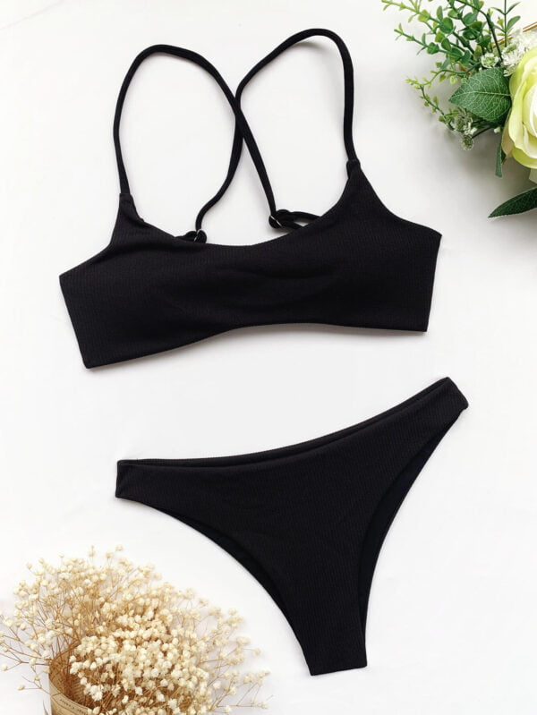 cross back bikini set women swimwear