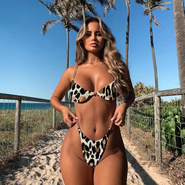 cheetah/ animal bikini set women swimwear