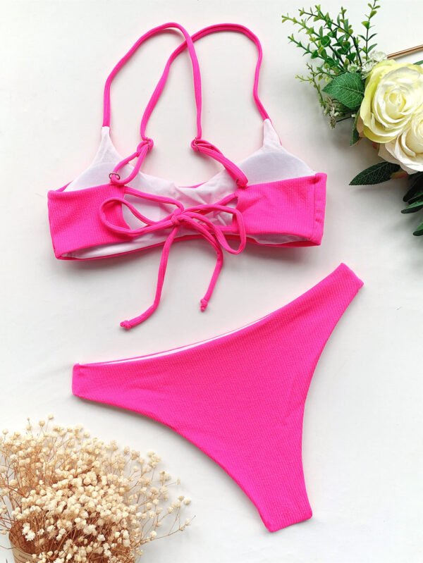 cross back bikini set women swimwear
