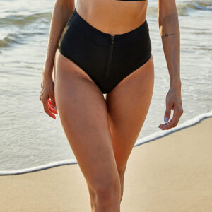 zipper bikini bottom women swimwear