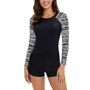 long sleeve tankini women swimwear