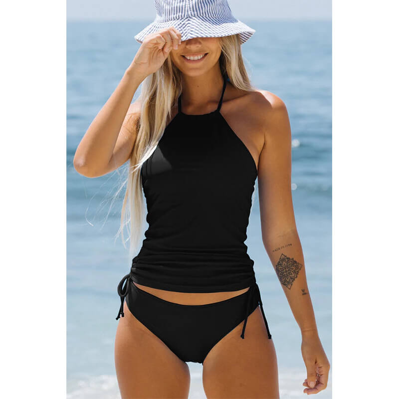 drawstring tankini women swimwear