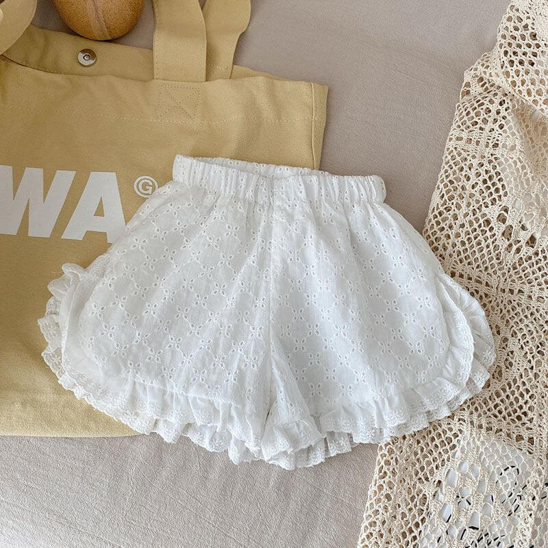 pleated girls' shorts