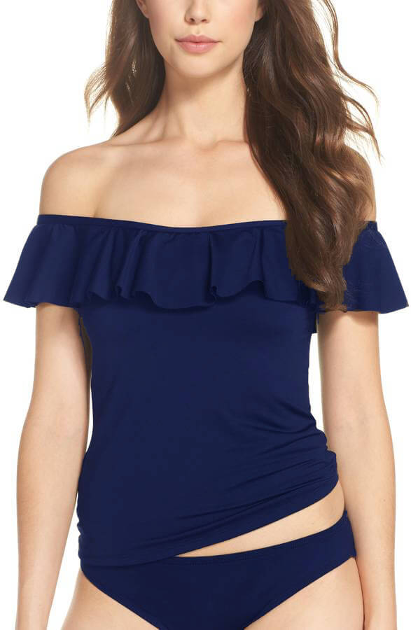off the shoulder tankini women swimwear
