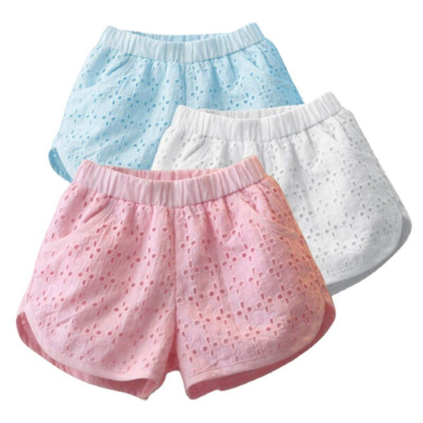 hollow pattern girl shorts