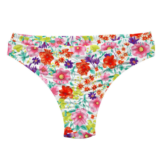 ruched/high cut/tummy control bikini bottoms women swimwear