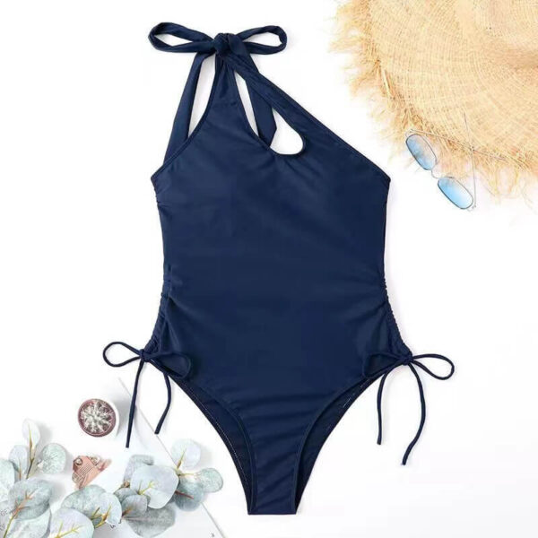 navy one piece swimsuit women swimwear