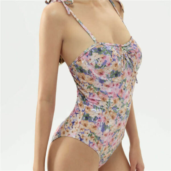 patterned/foral one piece swimsuit women swimwear