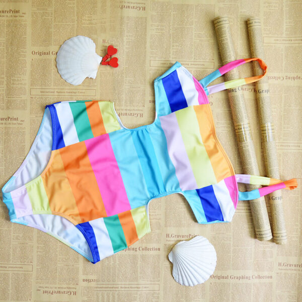 rainbow/colorful one piece swimsuit women swimwear