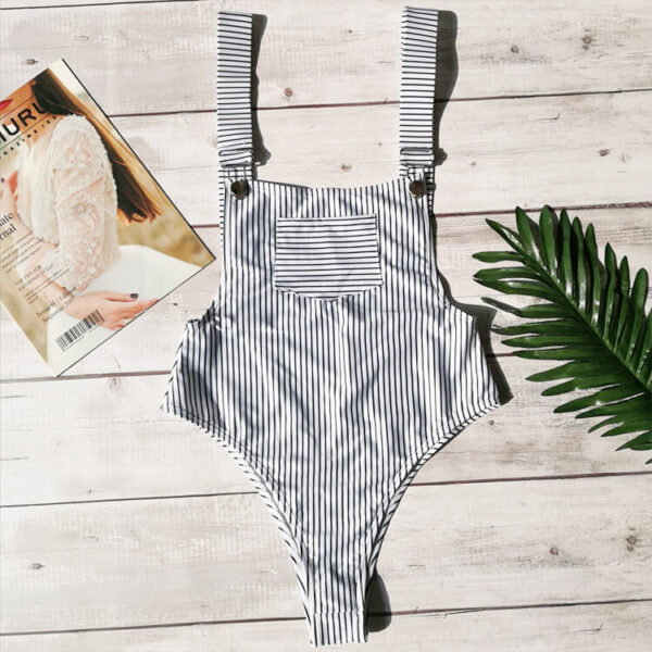 denim one piece swimsuit women swimwear