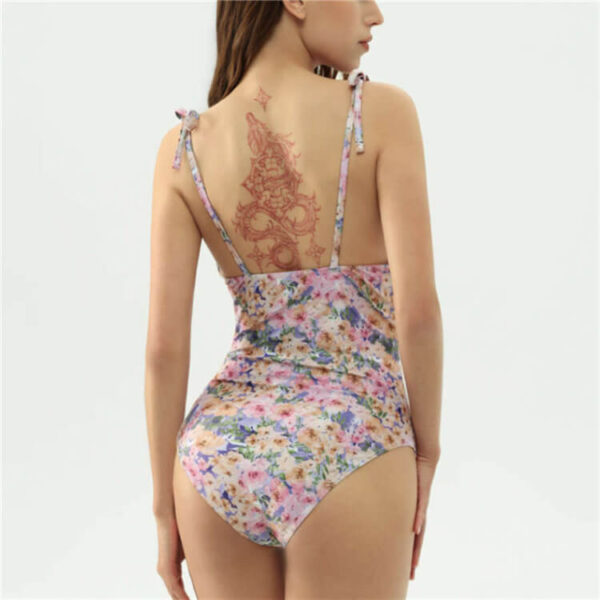 patterned/foral one piece swimsuit women swimwear