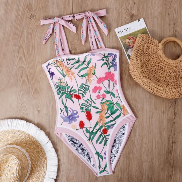 reversible one piece swimsuit women swimwear