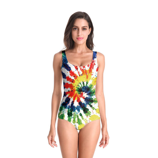 tie dye one piece swimsuit women swimwear