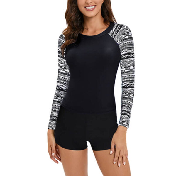 long sleeve tankini women swimwear