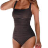square neck one piece women swimwear