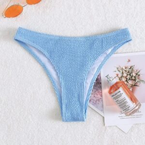 crinkle bikini bottoms women swimwear