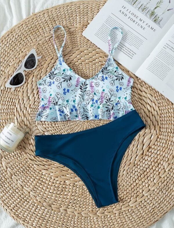 ruffle tankini women swimwear