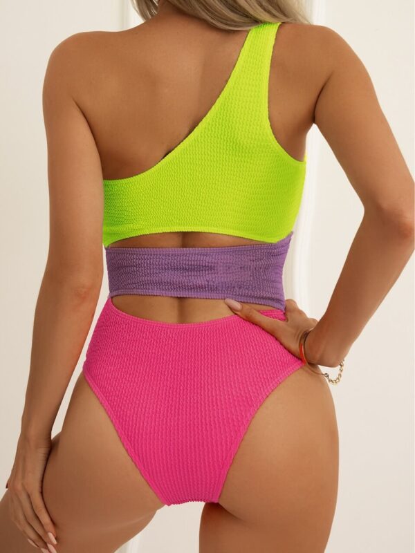 textured/scrunch one piece swimsuit
