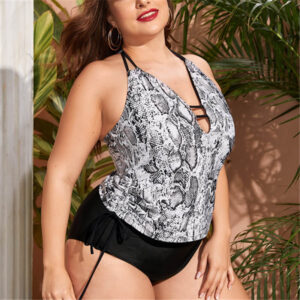 snake print tankini