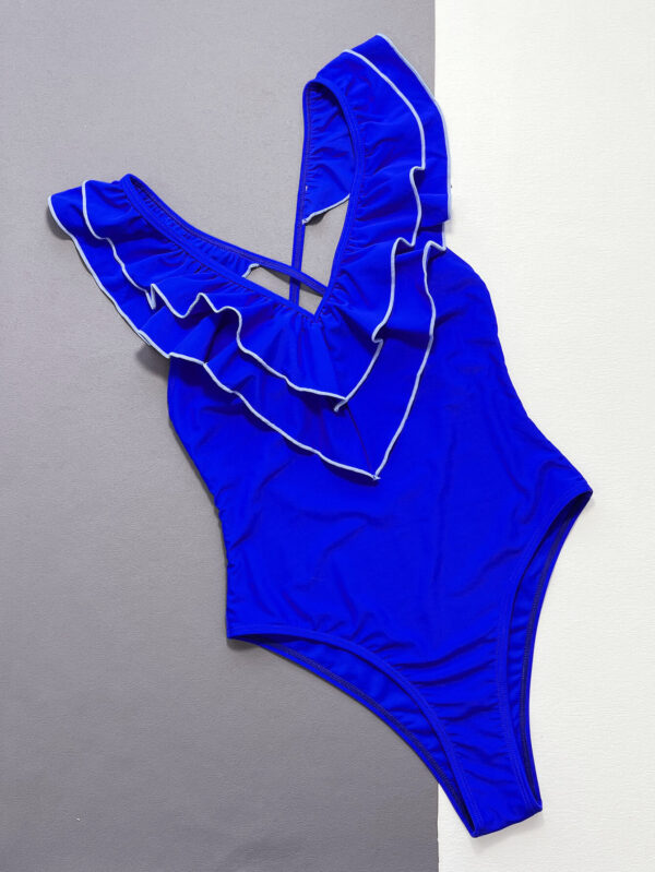 royal blue one piece swimsuit women swimwear