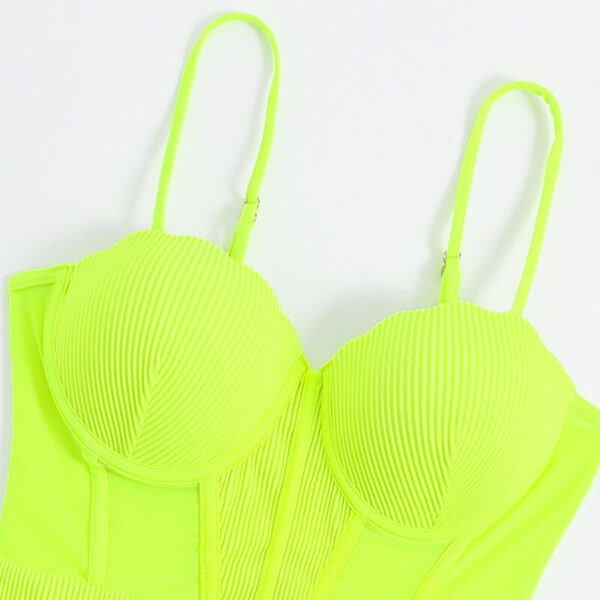 lime one piece swimsuit women swimwear