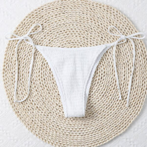 shirred/textured/smocked bikini bottoms women swimwear