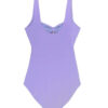 violet/lilac one piece swimsuit women swimwear