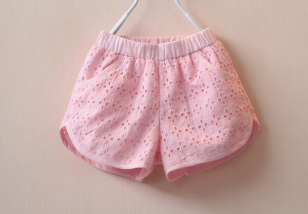 hollow pattern girl shorts