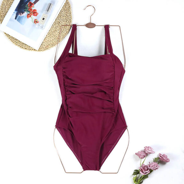ruched/shirred one piece swimsuit women swimwear