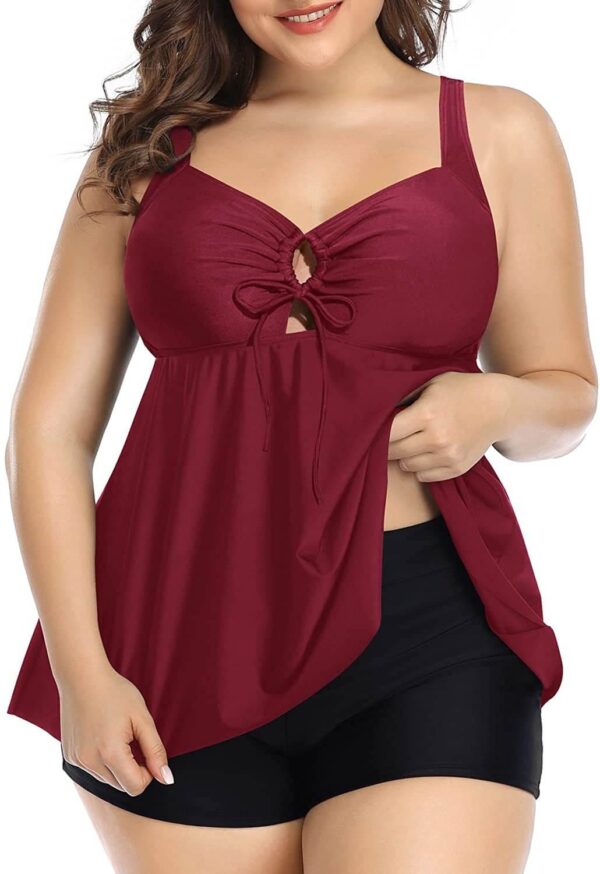 plus size tankini women swimwear